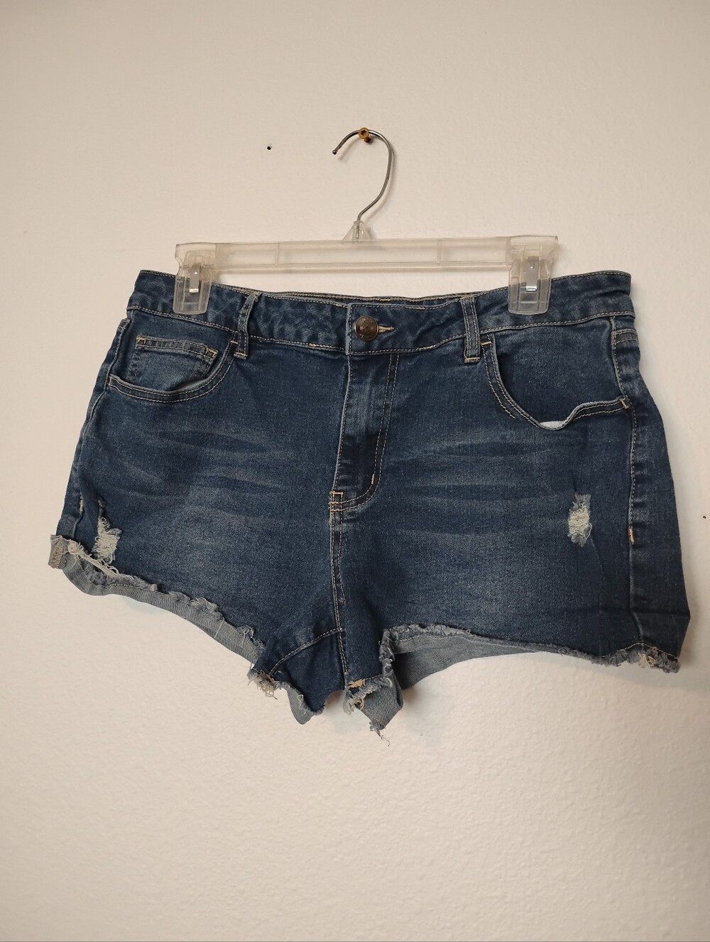 Rue 21 Distressed Denim Mini Booty Summer Shorts